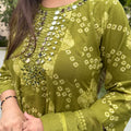 Kavya Green Shibori Anarkali Suit