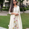 Saira Ivory Floral Embroidered Suit