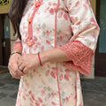 Roohani Peach Coral Coord Set