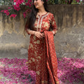 Anushka Rust Cotton Suit