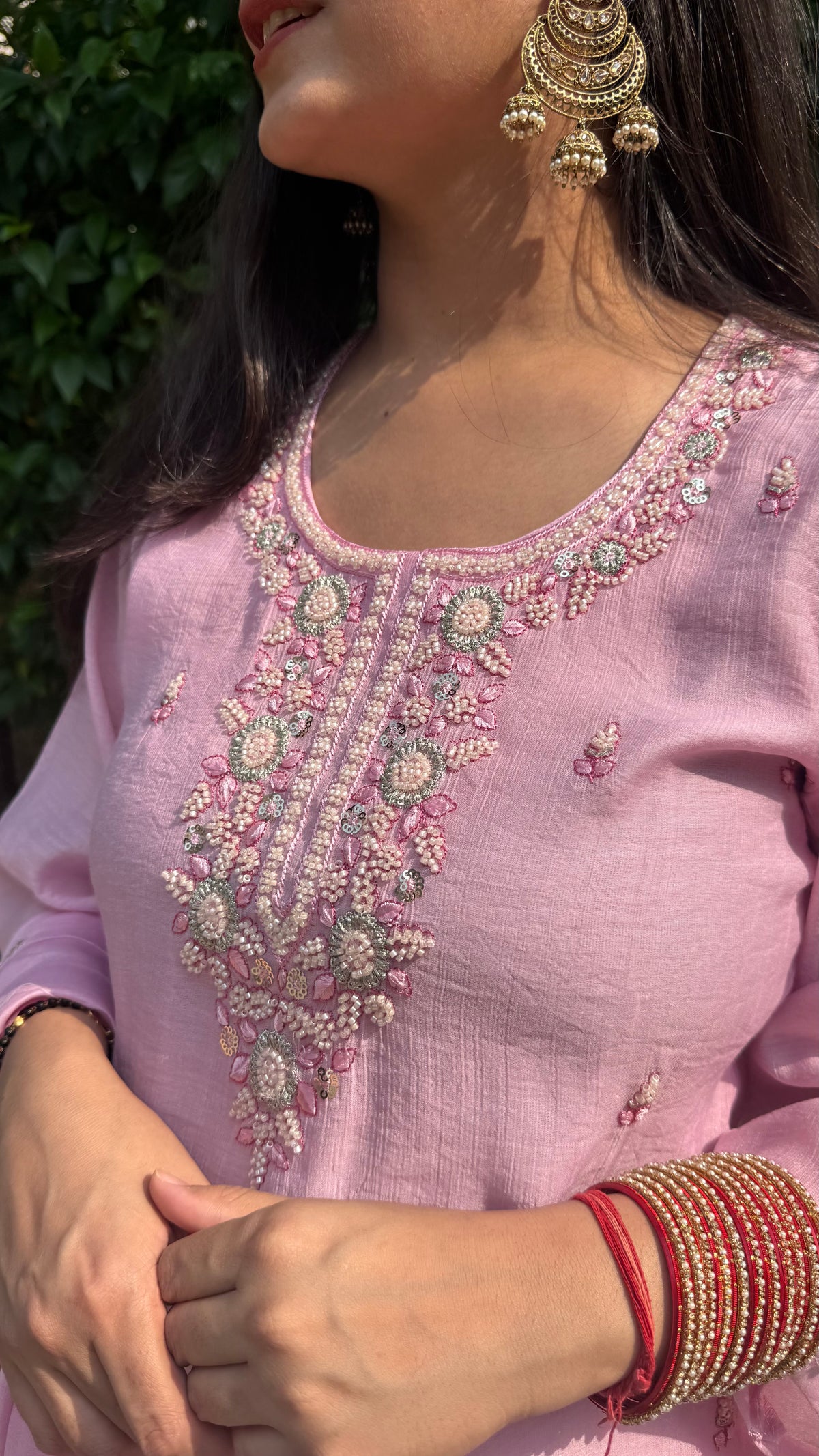 Avika Pink Embroidered Sharara Set