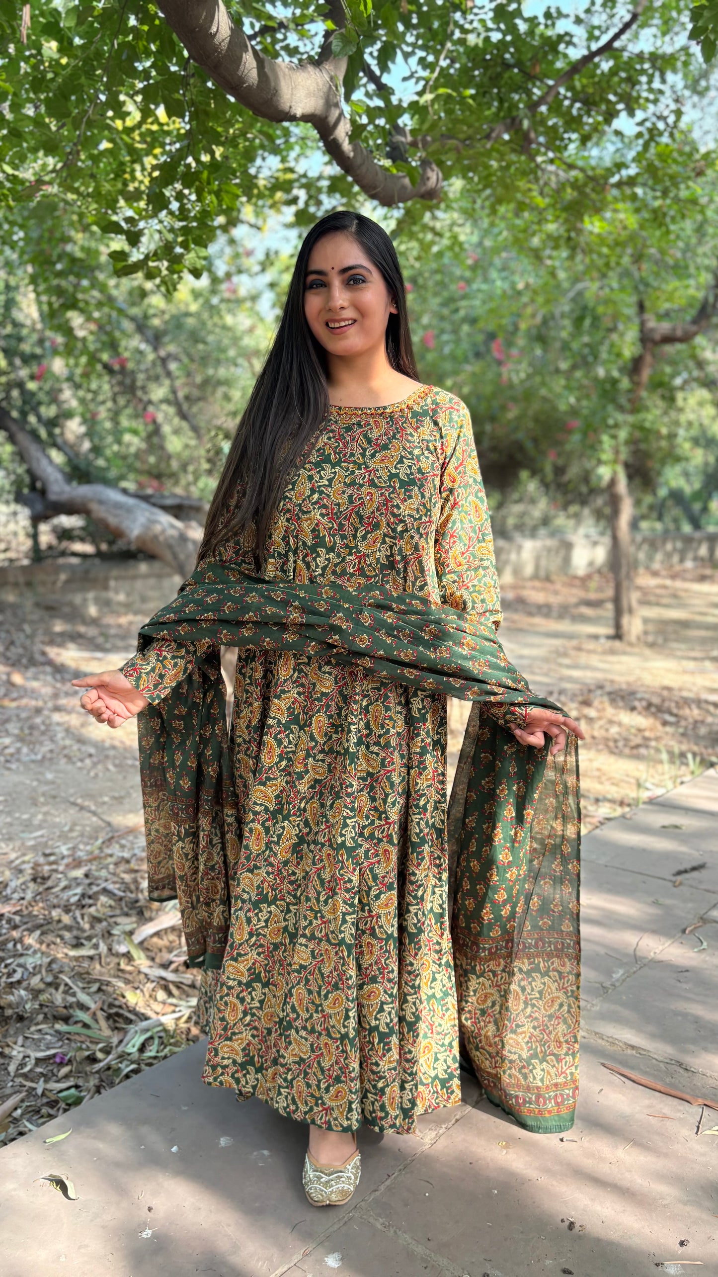 Saanya Kalamkari Anarkali Suit