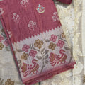 Inaya Onion Pink Ikkat Unstitched Suit