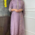 Lilac Embroidered Suit