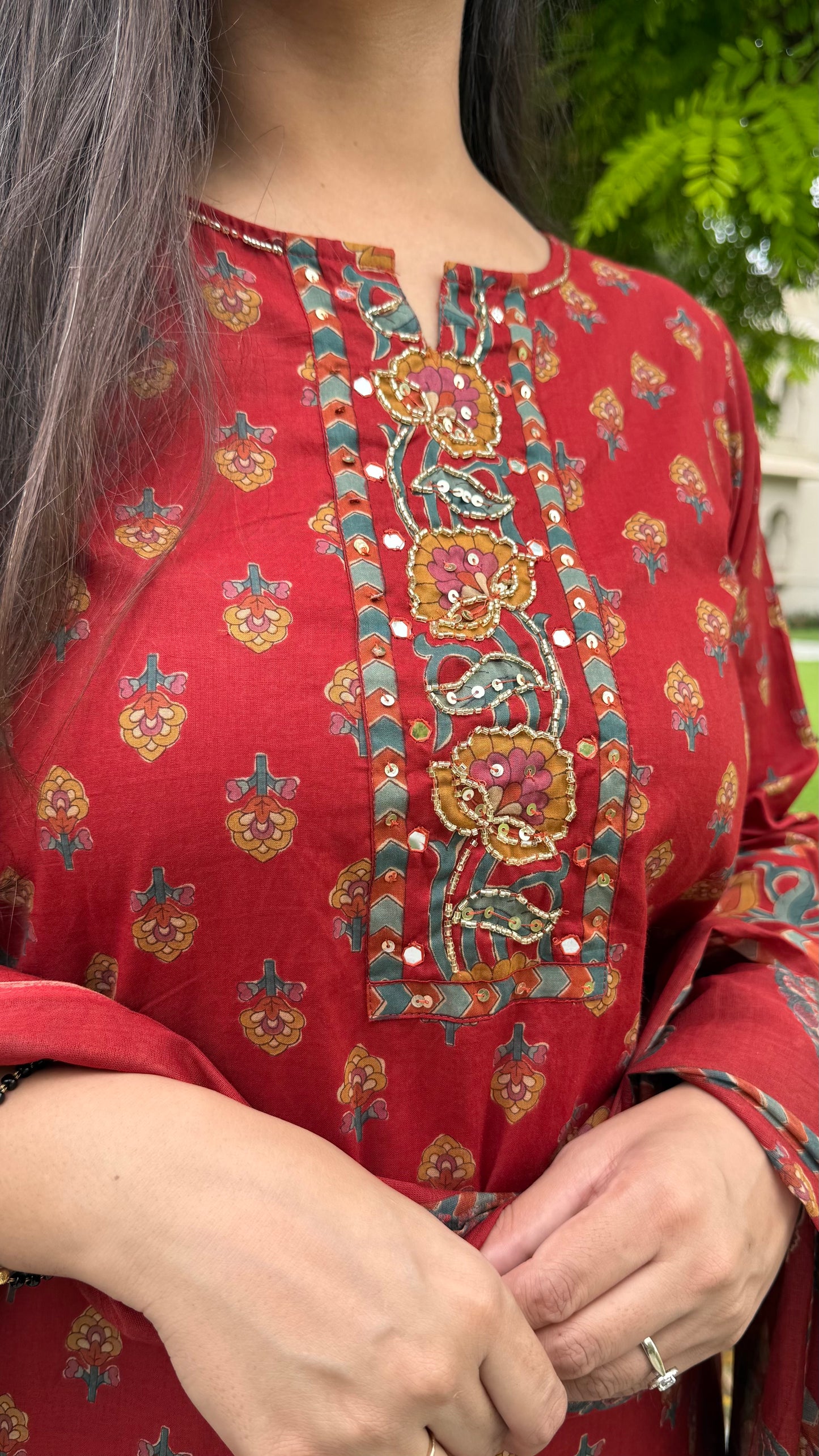 Maahi Rust Sharara Set