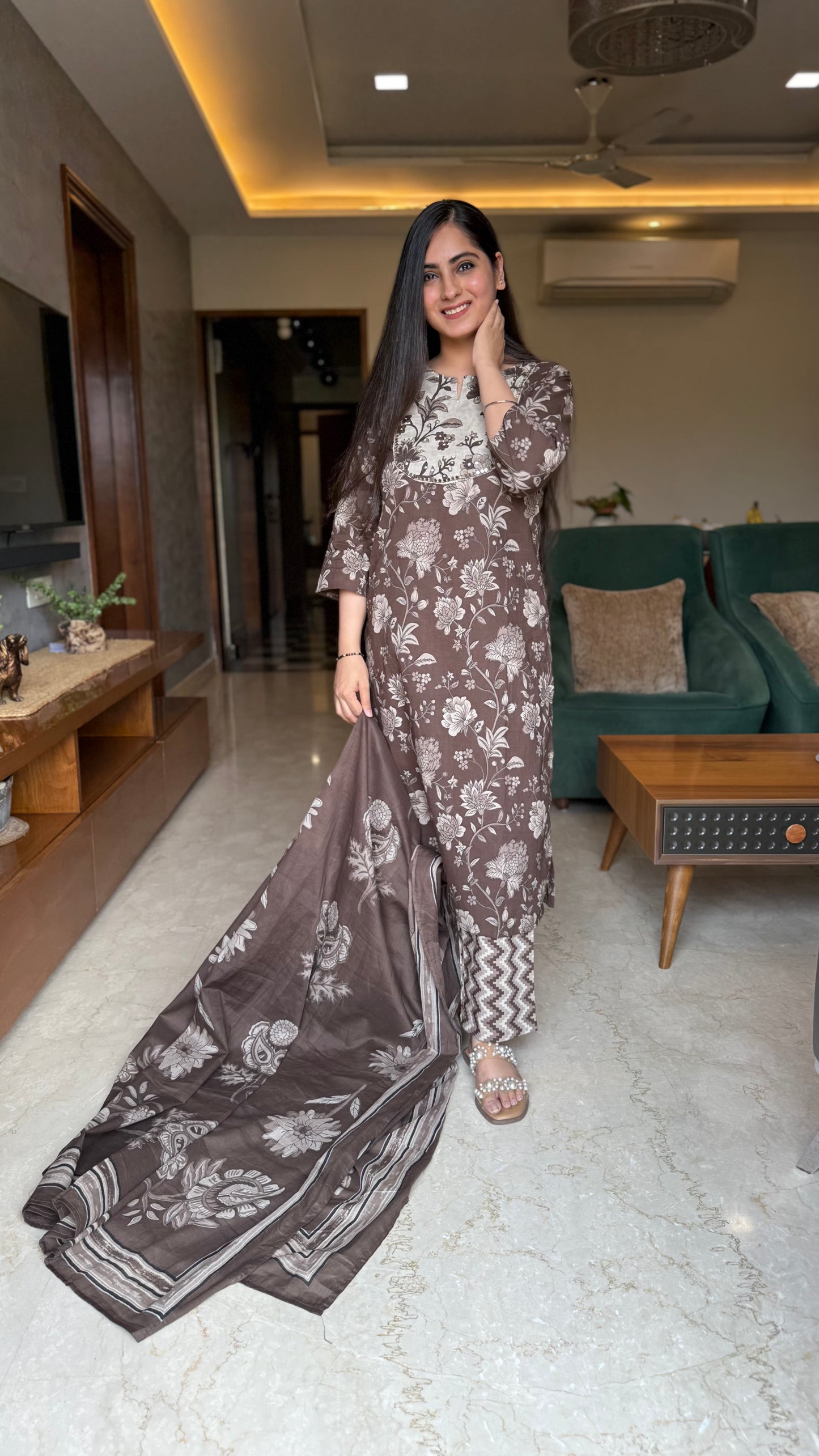 Gauri Printed Cotton Suit