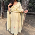 Isha Ivory Mul Chanderi A-Line Suit