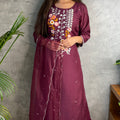 Shreya Wine Sharara Suit