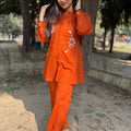 Sneha Orange Coord Set