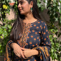 Kriti Navy Floral Sharara Suit