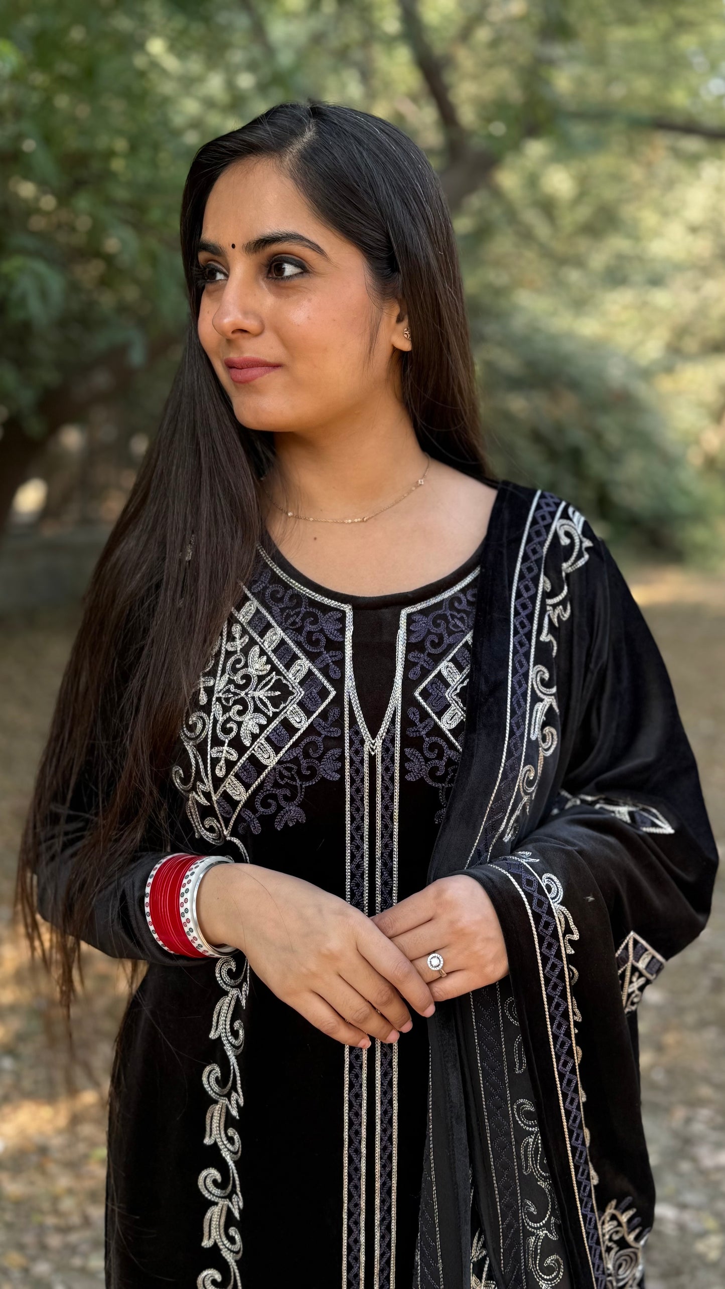 Rehmat Black Velvet Suit