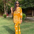 Mustard Crepe Co-ord Set