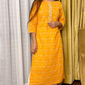 Orange Embroidered Kurta