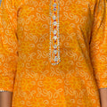 Orange Embroidered Kurta