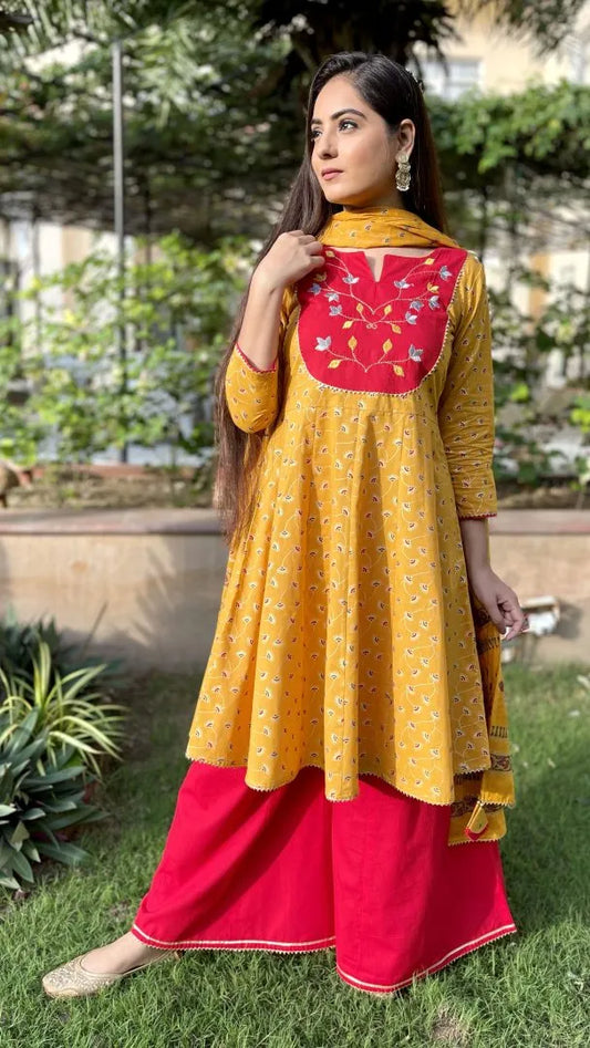 Mustard Flared Suit