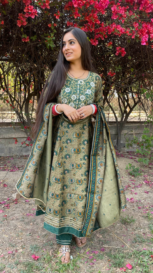 Chandni Green Anarkali Suit