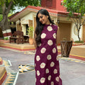 Pooja Wine A- Line Coord Set