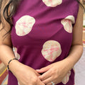 Pooja Wine A- Line Coord Set