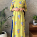 Green Blue Kurta Palazzo Set