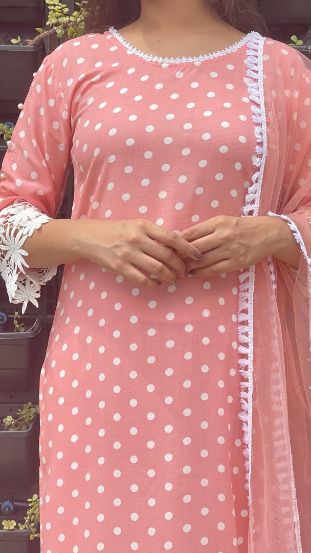 Peach PolkaDot Suit