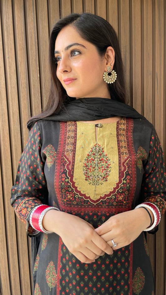 Ankita Black Muslin Suit