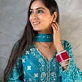 Anjali Teal A-line Suit