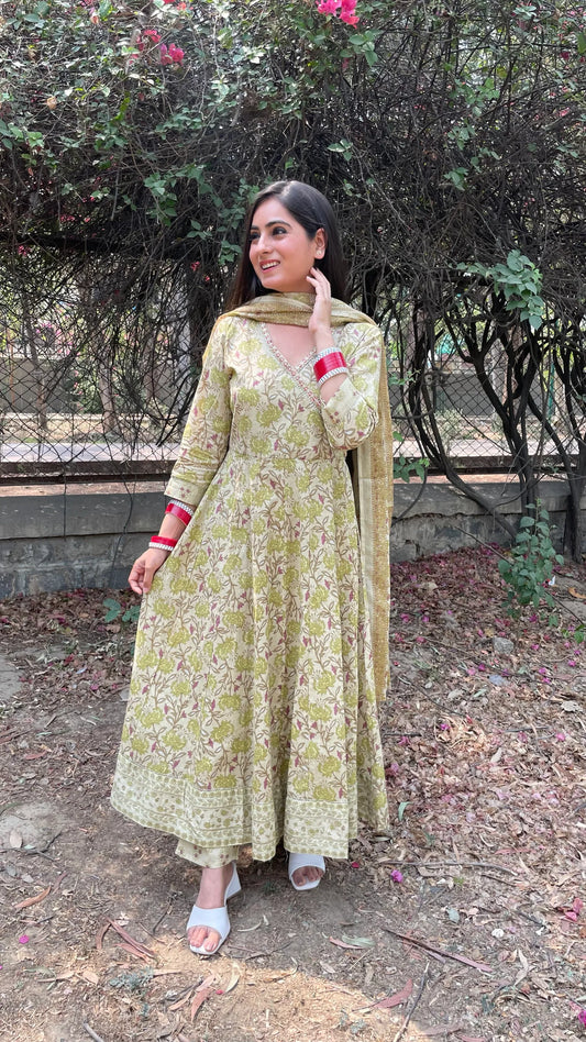 Ritu Pale Green Anarkali Suit