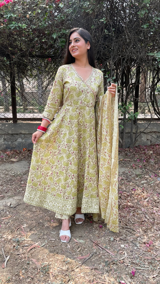 Ritu Pale Green Anarkali Suit